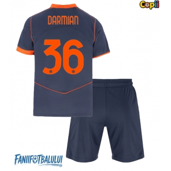 Inter Milan Matteo Darmian #36 Echipament de Fotbal Replică 2025-26 Copii Treilea (+ Șorturi)